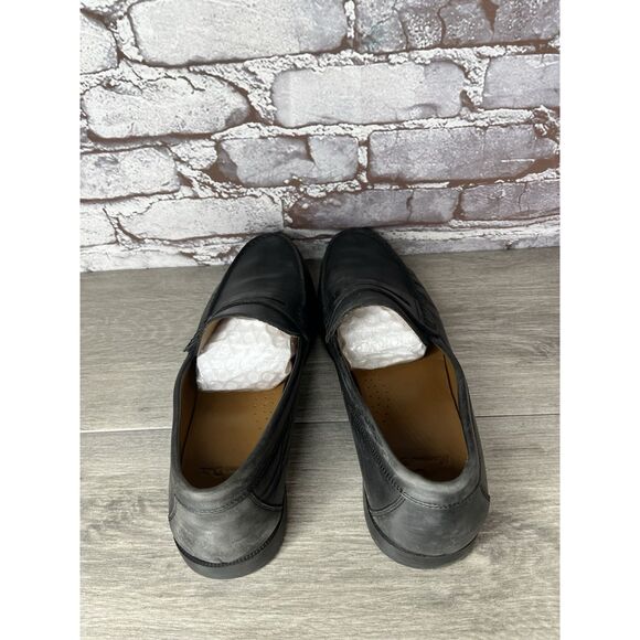 Massimo Dutti Black Leather Penny Loafers Slip On Dress Shoes Men Sz 42EU/9M US main image 3